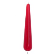 Perla in resina trasparente 38x7 mm - Rosso scuro x1