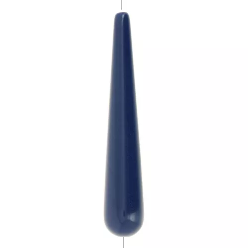 Perla di resina opaca 38x7 mm - Blu scuro x1