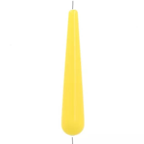 Perla di resina opaca 38x7 mm - Giallo sole x1
