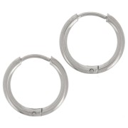 Orecchini rotondi da 13 mm - filo da 1,5 mm - acciaio inossidabile 304L x2