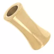 Perline tubolari di bambù 8x4 mm - Acciaio inossidabile 304L dorato x10