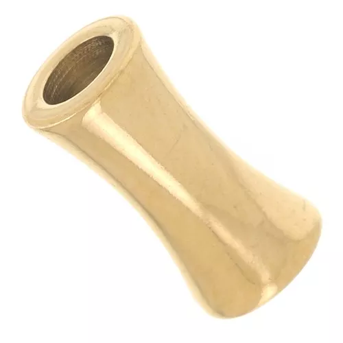 Perline tubolari di bambù 8x4 mm - Acciaio inossidabile 304L dorato x10