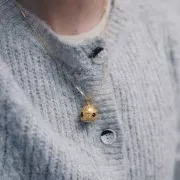 Pendente etnico con CZ 21x16 mm - Oro fino - Malachite - Lapis