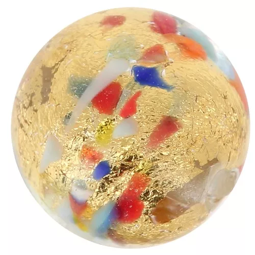 Tonda Murano mm.  8 foglia oro Arlecchino