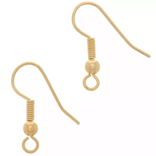 Ganci per orecchini mm. 19 Dorato x6