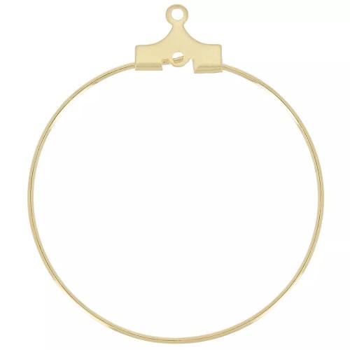 Orecchini a cerchio 30 mm -dorato x2