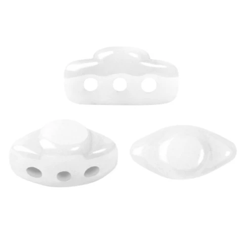 Volos® di Puca® 4x8 mm - Opaque White Ceramic Look x10g