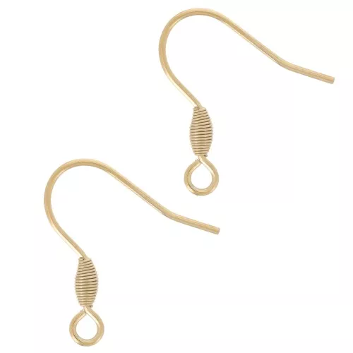 Ganci per orecchie da 21 mm con anello aperto - Acciaio inossidabile 304 Dorato x40