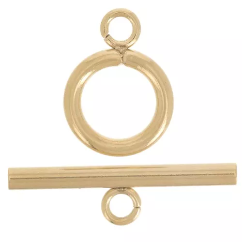 Chiusura a T per bracciale o collana da 12 mm Acciaio inossidabile 304L dorato x10