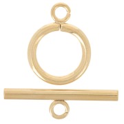 Chiusura a T per bracciale o collana da 14 mm in acciaio inox 304L dorato x10|raw }}