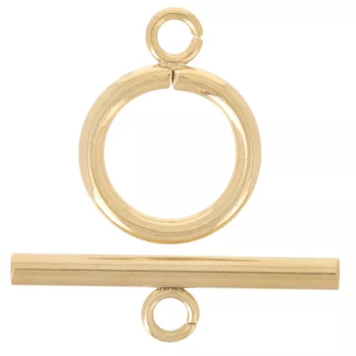 Chiusura a T per bracciale o collana da 14 mm in acciaio inox 304L dorato x10