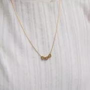 Perla lettera alfabetica cuore 6x7 mm - G - Acciaio inossidabile 316L dorato x1