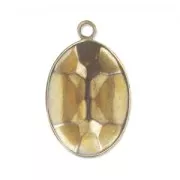 Castone da incollare PureCrystal 4120 ovale mm. 14x10 bronzo 1 anellino