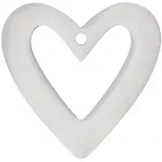 Pendenti cuore scavato 37x38 mm - Acciaio inossidabile 316L x2