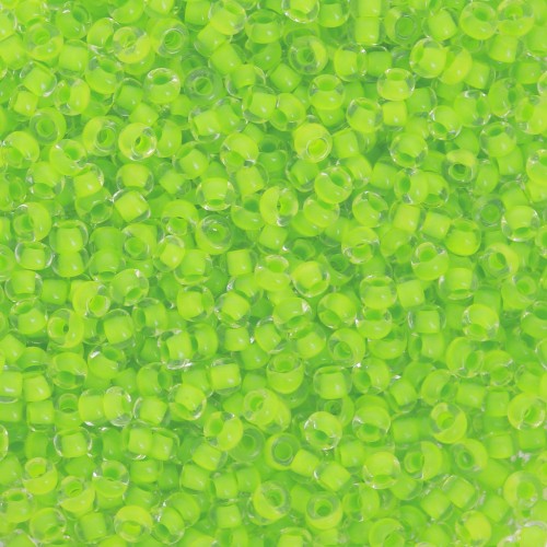 Perla Preciosa 11/0 2 mm - Terra Intensive - Lime Green Lined x20g