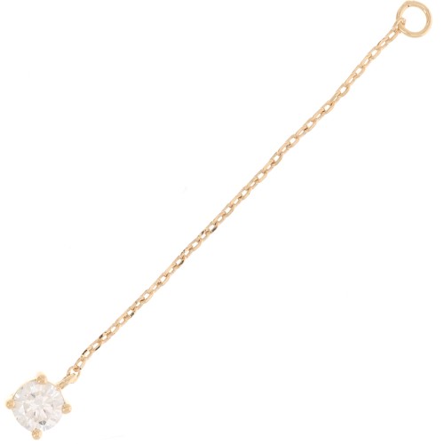 Pendente catena 43x4 mm con ossido di zirconio - placcato oro 3 micron x1