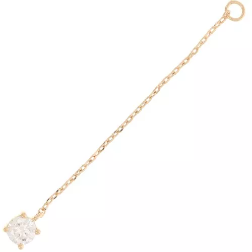Pendente catena 43x4 mm con ossido di zirconio - placcato oro 3 micron x1