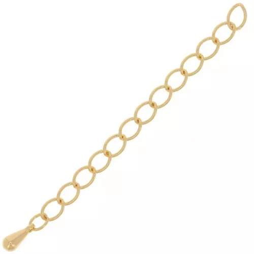 Catena Rombo a maglia 60 mm con goccia piccola - dorato x1