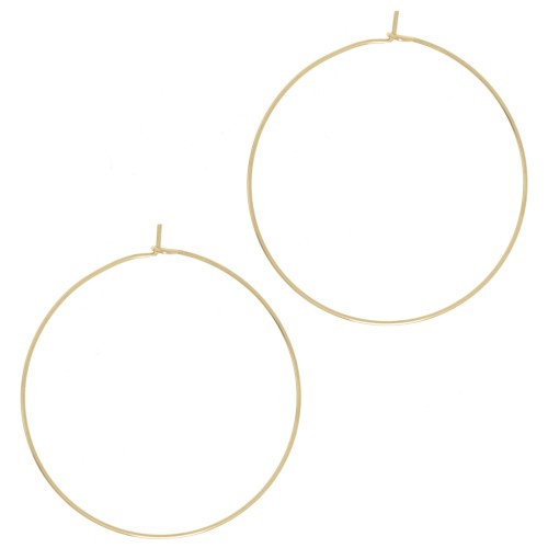 Orecchini a cerchio da 40 mm - Dorato x20