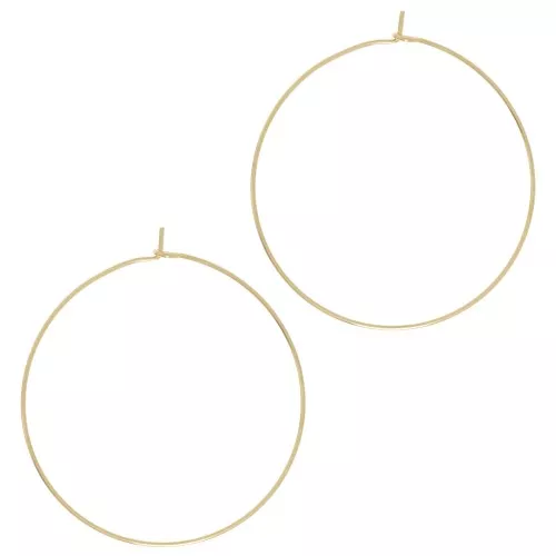Orecchini a cerchio da 40 mm - Dorato x20