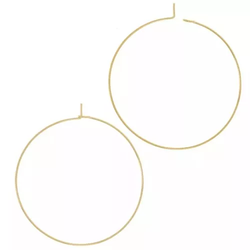 Orecchini a cerchio da 40 mm - Dorato x2