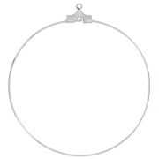 Orecchini a cerchio creolo da decorare 50 mm - con 1 foro - Argento x2|raw }}