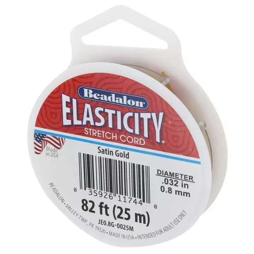 Elasticità 0,8 mm - Dorato satinato x25m