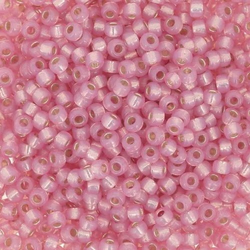 Rocaille Miyuki Duracoat 11/0 4237 - Dyed Pink Silver Lined x8g