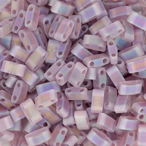 Perline Miyuki Half Tila 5x2.3x1.9mm HTL-142FR - Tr Smoky Amethyst AB Mat x10g