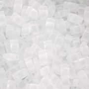 Perline Miyuki Half Tila 5x2.3x1.9mm HTL-131F - Crystal Mat x10g