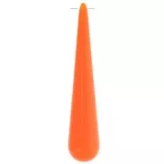 Pendente pera in resina opaca 61x12 mm - Arancione corallo x1