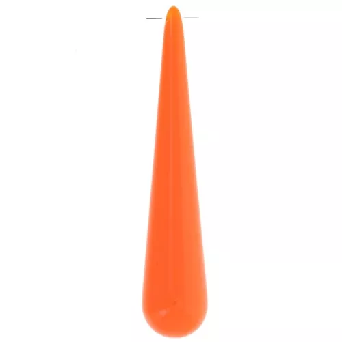 Pendente pera in resina opaca 61x12 mm - Arancione corallo x1