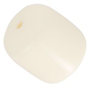 Perle tubolari in resina opaca 12x11 mm - Ecrù x6