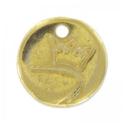 Ciondolo personalizzato tondo 10 mm dorato x1000|raw }}