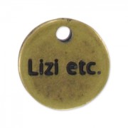 Ciondolo personalizzato tondo 10 mm bronzo x1000|raw }}