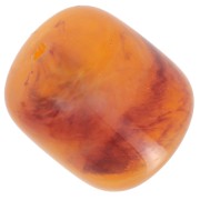 Perle tubolari in resina traslucida 12x11 mm - Albicocca marmorizzata x6