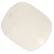 Perle in tubo di resina opaca 16x14 mm - Ecru x4