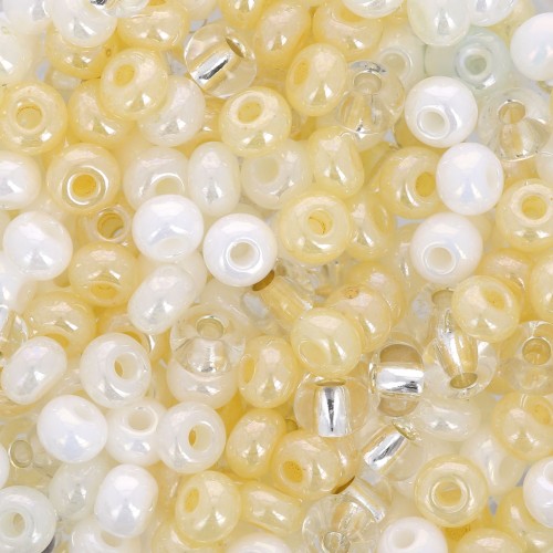 Perla Preciosa 6/0 4 mm - Mix bianco - crema x 20 g