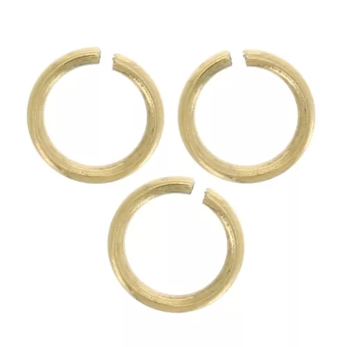 Anelli aperti 3x0,4 mm - Acciaio inossidabile 316L dorato x10