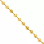 Catena a maglia sfera da 4 mm - Acciaio inossidabile 304 dorato x50cm