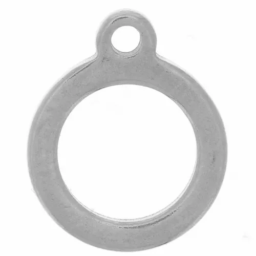 Pendente rotondo scavato da 10 mm - acciaio inox 304 x1