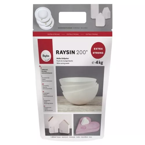 Raysin 200 - Polvere ceramica bianca per stampaggio - Ultra forte x4kg