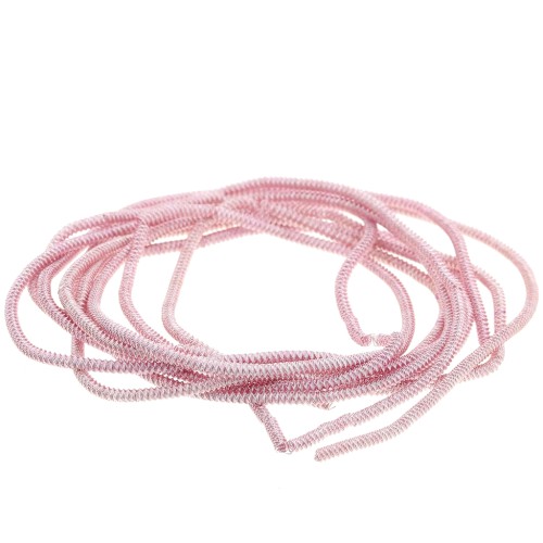 Canna riccia per ricamo - Spille e gioielli ricamati 1,6 mm - Rosa baby x5g