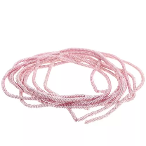 Canna riccia per ricamo - Spille e gioielli ricamati 1,6 mm - Rosa baby x5g