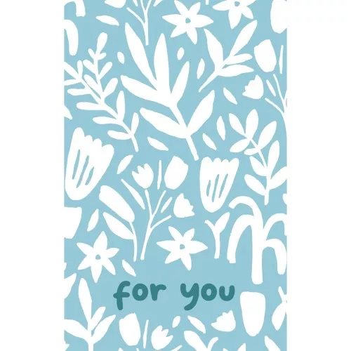 Biglietti di ringraziamento - For you - Azzurro - Bianco x10