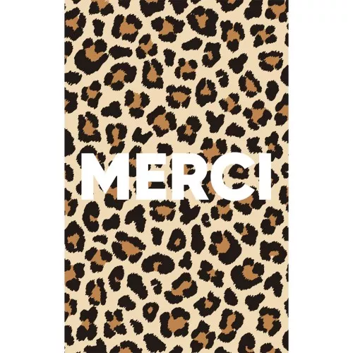 Biglietti di ringraziamento - Merci- Stampa leopardo x10