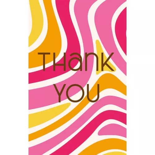 Biglietti di ringraziamento - Grazie - Multi rosa - Giallo x10