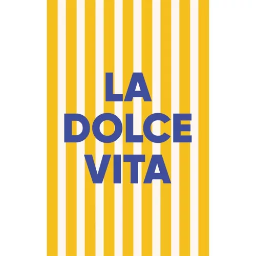 Biglietti di ringraziamento - La Dolce Vita - Ocra - Blu notte x10