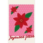 Fiore - Cartes à bijoux - cartes de remerciements - Joyeuses Fêtes - Rose - Rouge x10 Cartes à bijoux - cartes de remerciements - Joyeuses Fêtes - Rose - Rouge x10