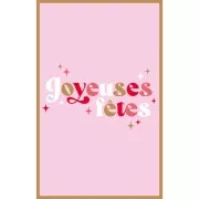 Noël - Cartes à bijoux - cartes de remerciements - Joyeuses Fêtes - Rose - Marron x10 Cartes à bijoux - cartes de remerciements - Joyeuses Fêtes - Rose - Marron x10